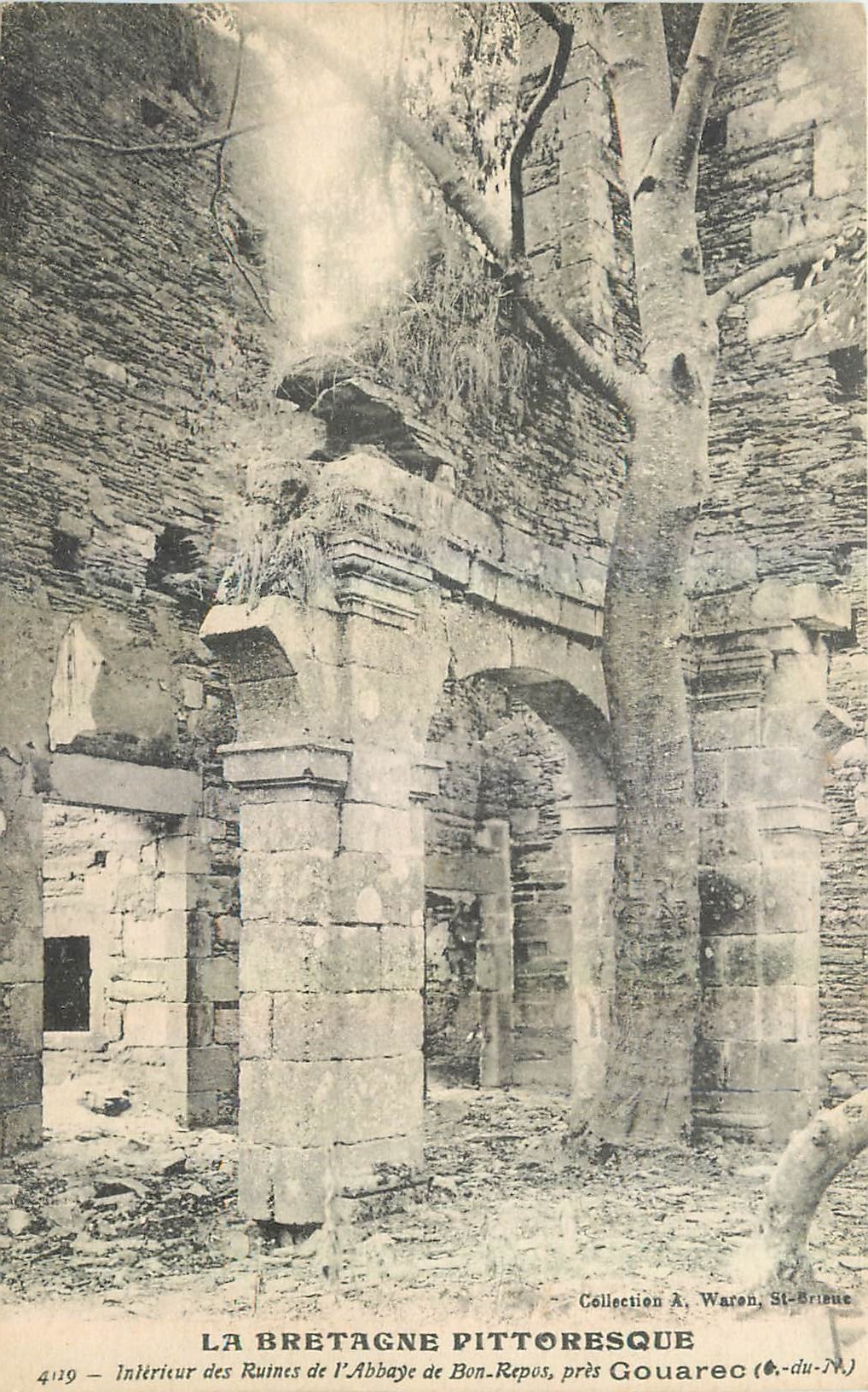 Ruines de l'Abbaye de Bon-Repos — Bretagne pittoresque — Collection A. Waron, St-Brieuc