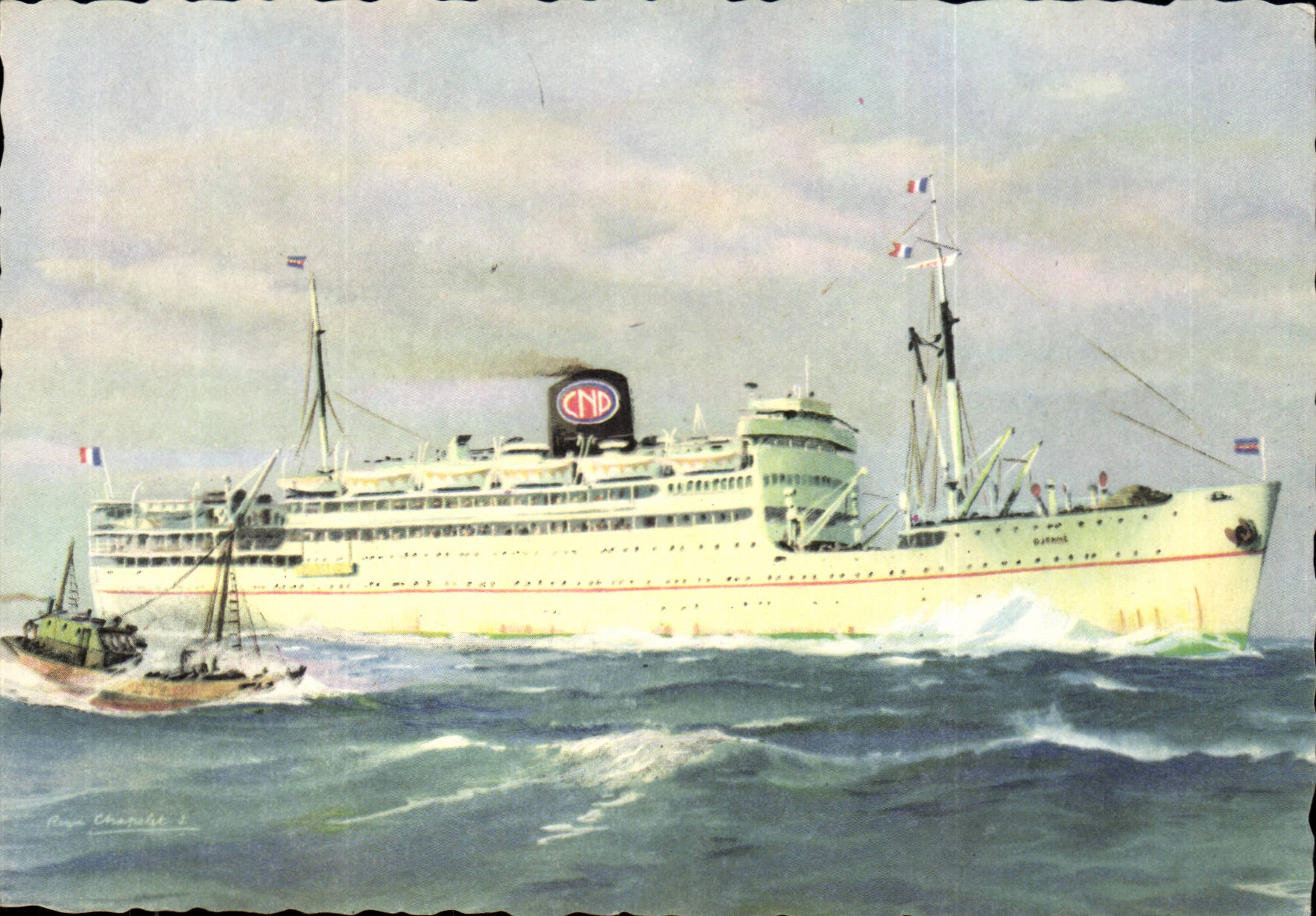Paquebot "DJENNE" — Compagnie de Navigation Paquet — Imp. Georges Lang, Paris
