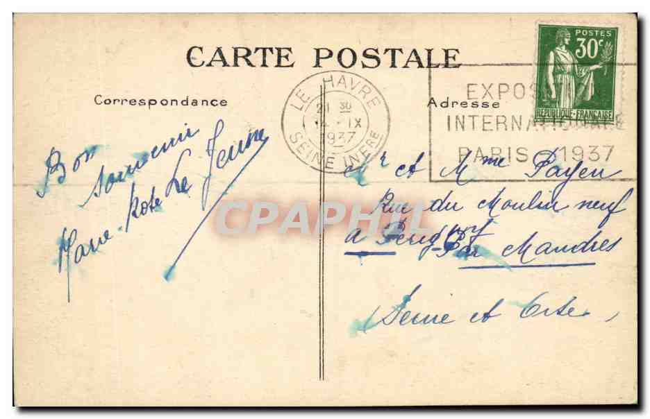 Steamer-Paquebot-Boat-Bateau- 'Lafayette' Long 183m Larg 25m 20 Creux 15m 26 puissance des machines 18500 cheveaux-CPA — Back