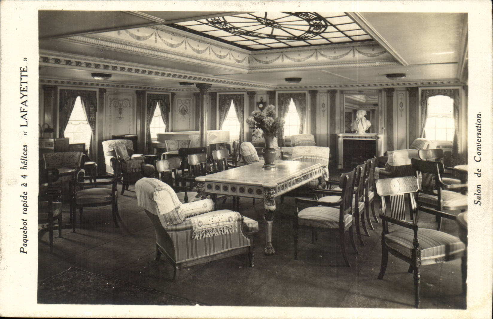 Steamer-Paquebot-Boat-Bateau- 'Lafayette' Paqubot rapide a 4 helices -CPA