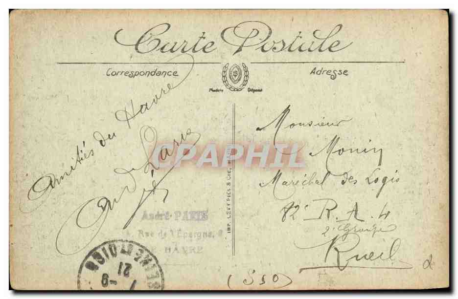 Steamer-Paquebot-Boat-Bateau- Le Transatlantique 'France' Appartement de luxe- la Chambre a Coucher -CPA — Verso