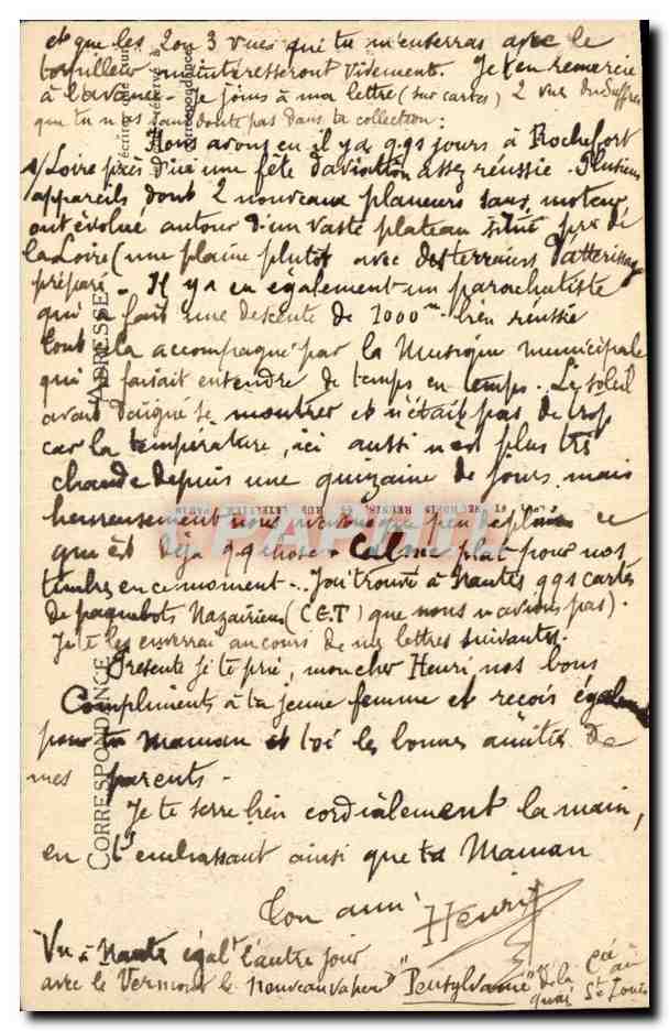 Steamer-Paquebot-Boat-Bateau- Le Havre 'Le Suffren' Une Salle de Bain -CPA — Back