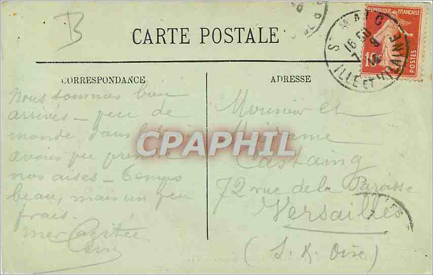 Saint-Malo — Le Tombeau de Chateaubriand — LL — Verso