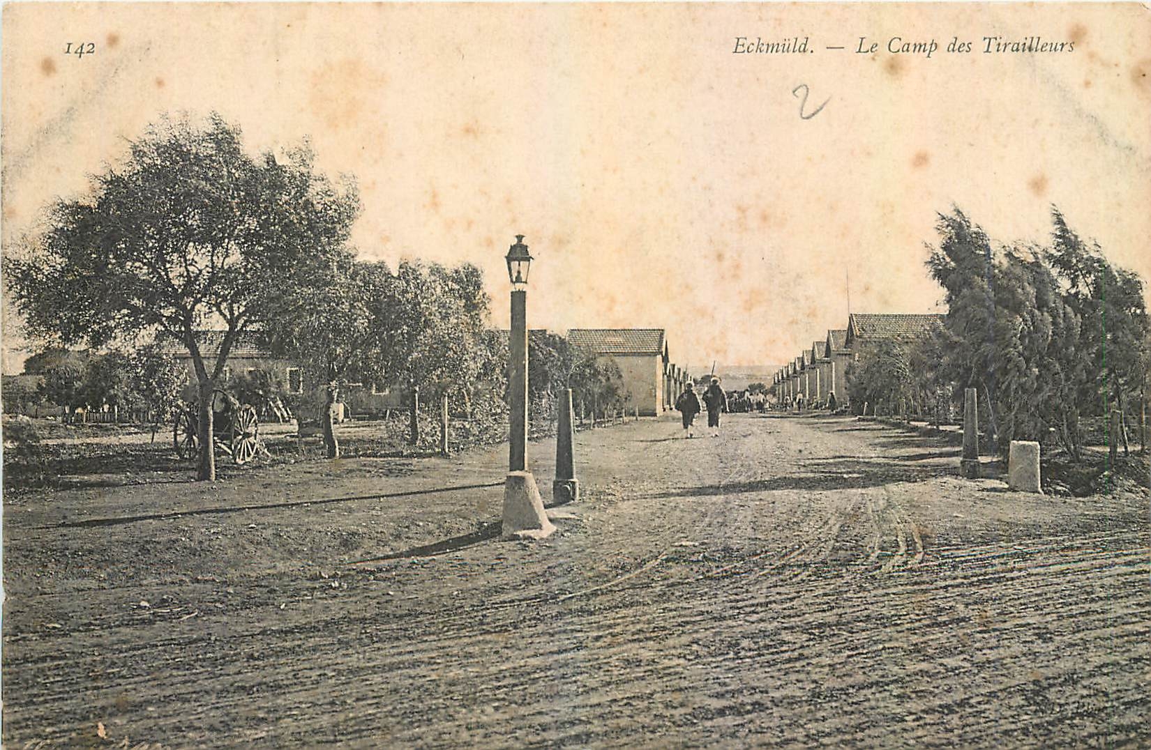 CPA Eckmuld Le Camp des Tirailleurs Militaria