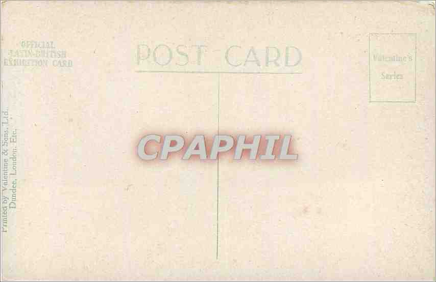 CPA The Congress Hall Latin British Exhibition London  — Back