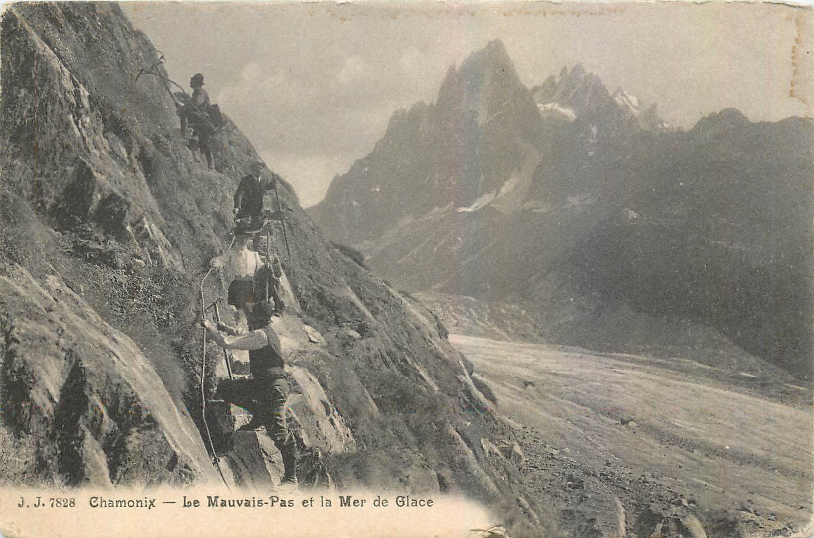 CPA Chamonix Le Mauvais Pas et la Mer de Glace Alpinisme