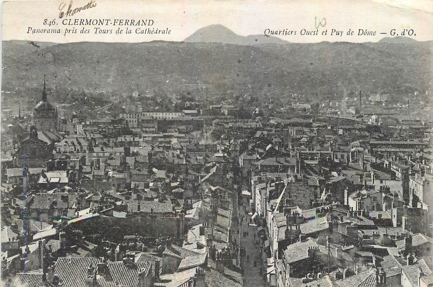 CPA Clermont Ferrand Panorama pris des Tours de la Cathedrale 
