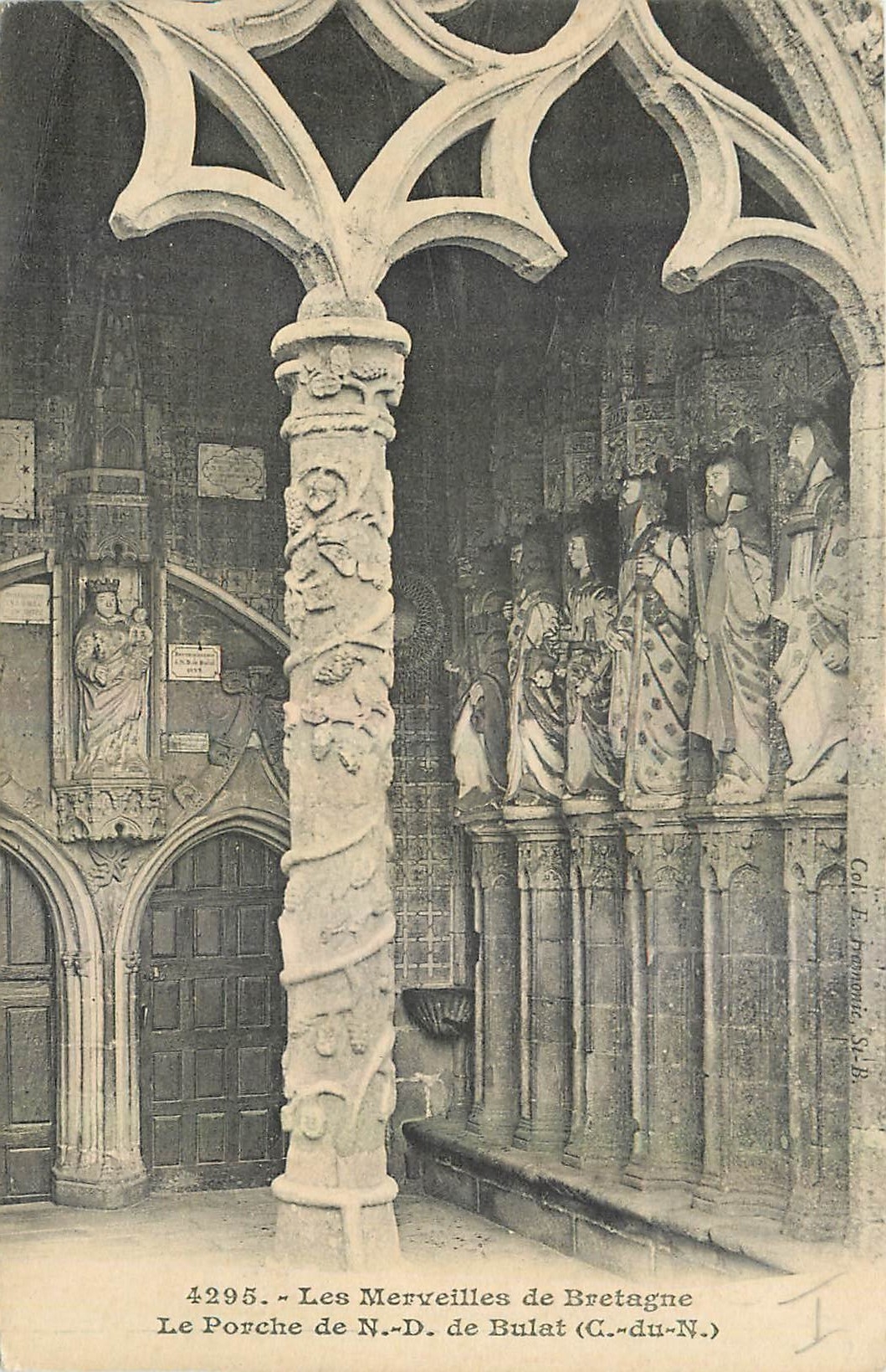 Le Porche de N.-D. de Bulat (C.-du-N.) — Les Merveilles de Bretagne — Cal. B. France, S.-B. n° 4295