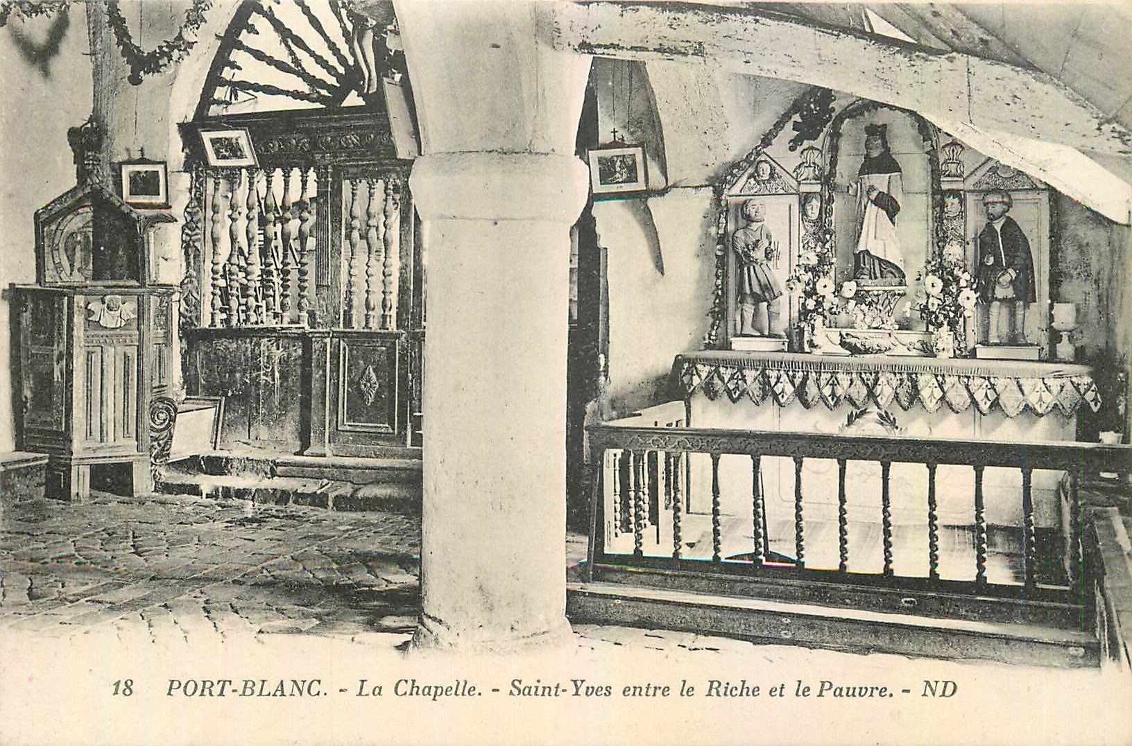 CPA Port Blanc La Chapelle Saint Yves entre le Riche et le Pauvre 