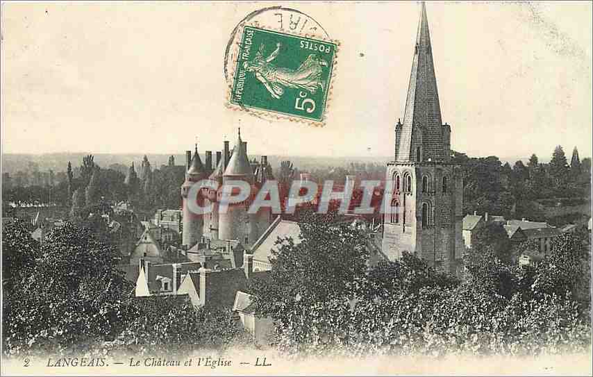 CPA Langeais Le Chateau et l'Eglise 