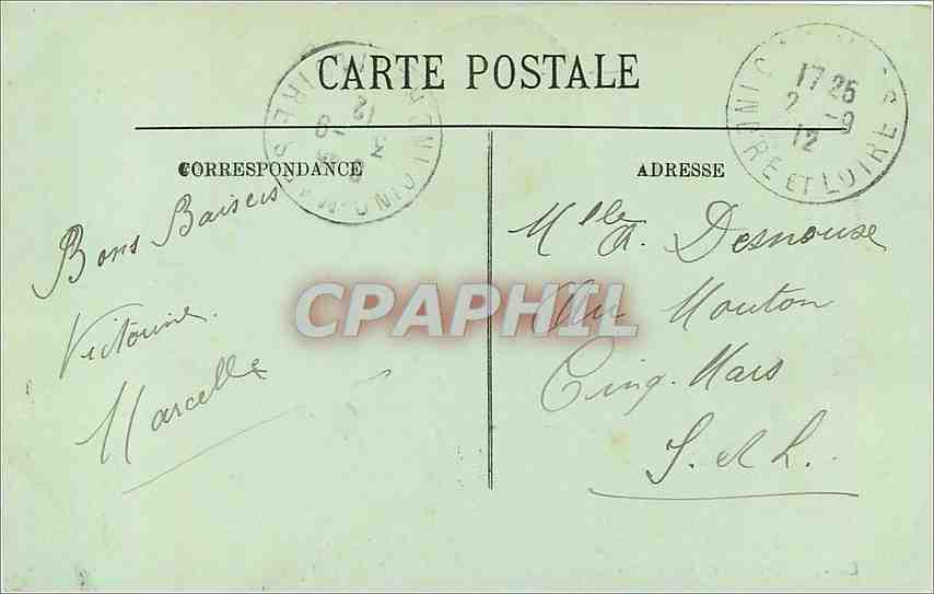 CPA Langeais Le Chateau et l'Eglise  — Verso