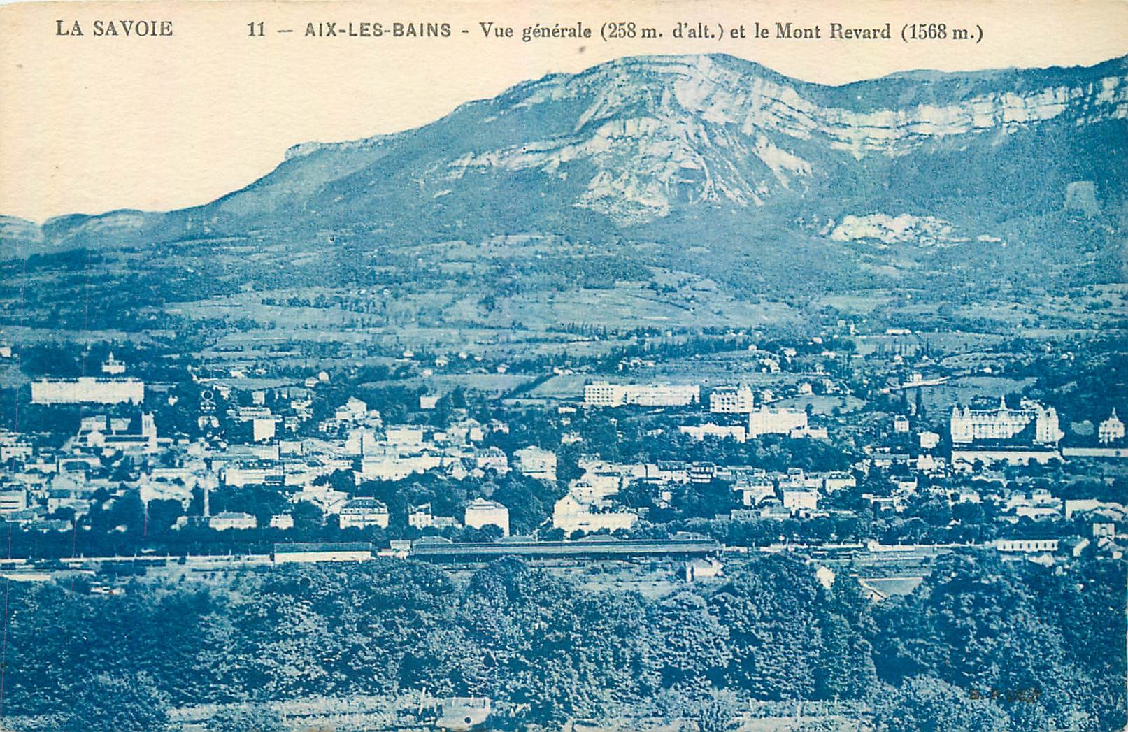 CPA Aix les Bains Vue generale et le Mont Revard 