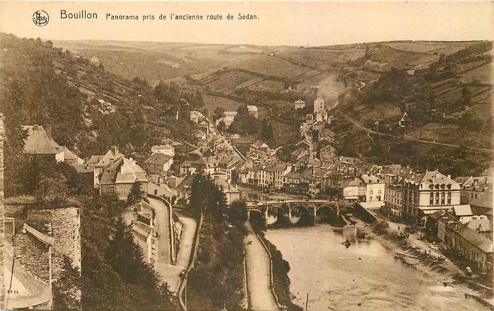 CPA Bouillon Panorama pris de l'Ancienne route de Sedan 