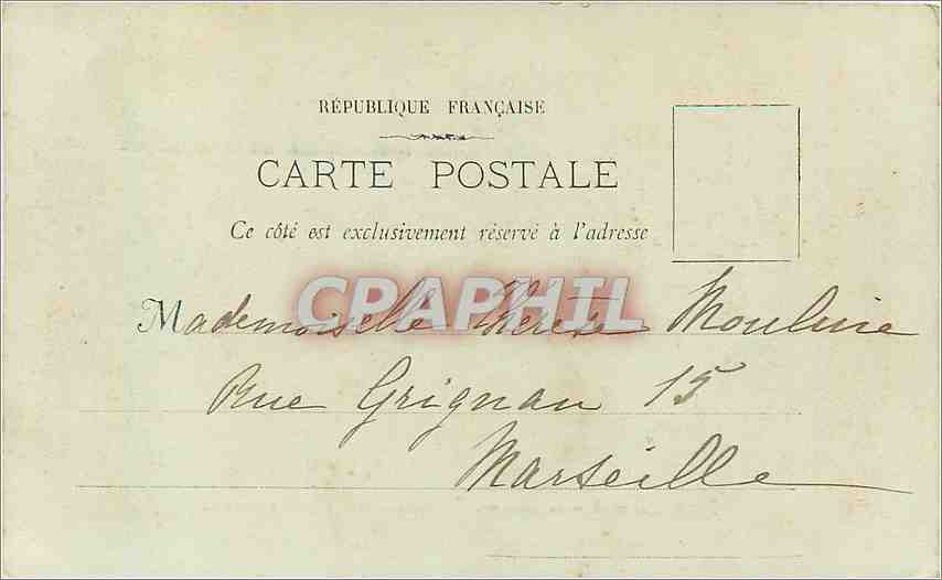 CPA Marseille La Corniche L'Anse du Prophete  — Verso