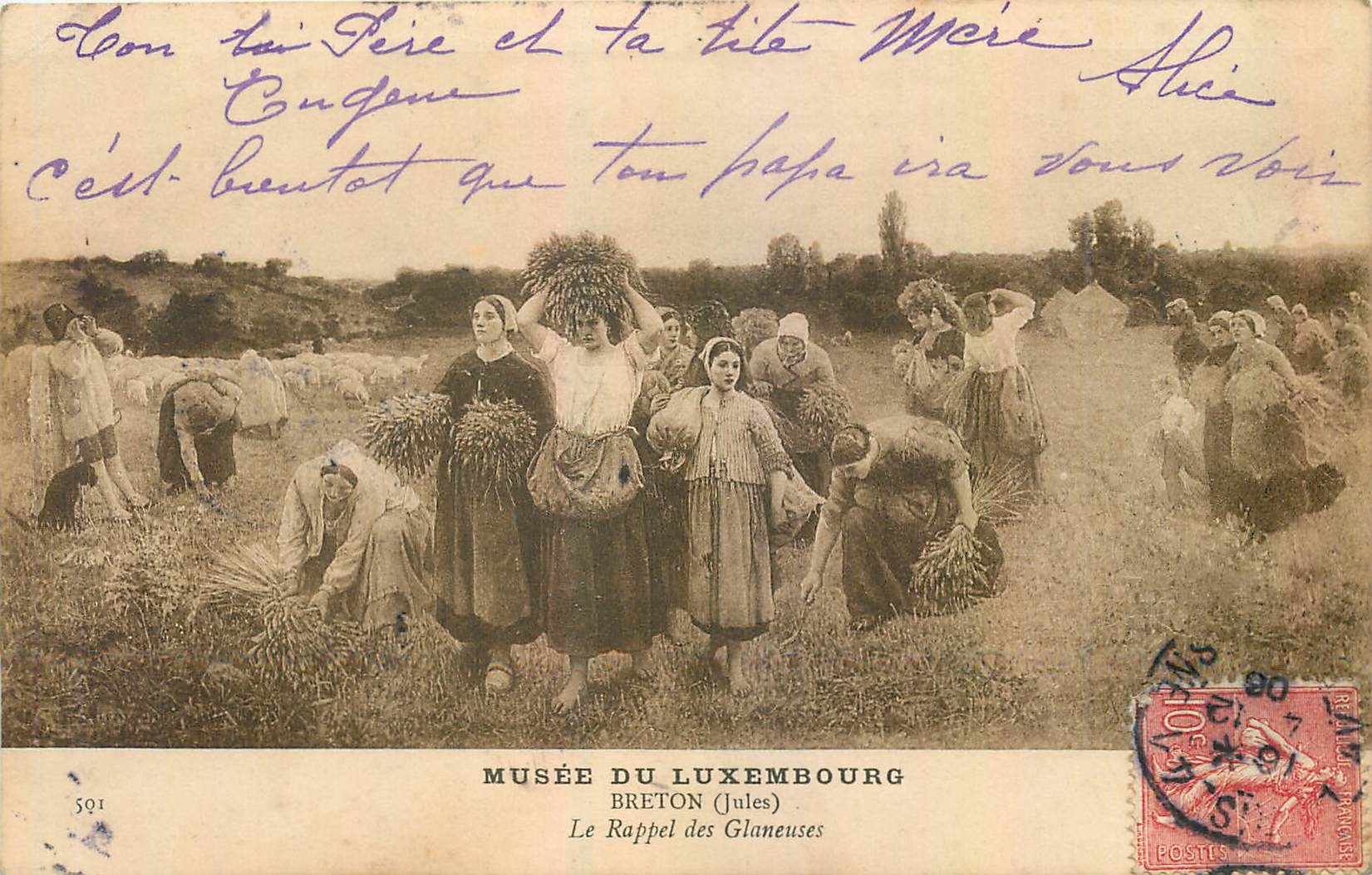 CPA Musee du Luxembourg Breton Jules Le Rappel des Glaneuses 