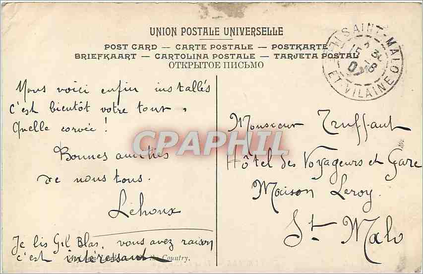 CPA Musee du Luxembourg Paris Lerolle Dans la Campagne  — Verso