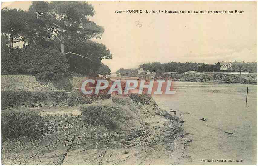 CPA Pornic L Inf Promenade de la Mer et Entree du Port 