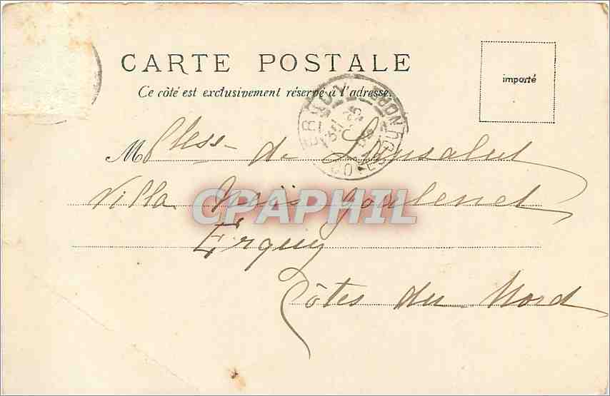 CPA Statue de Guy Maupassant Femme — Back