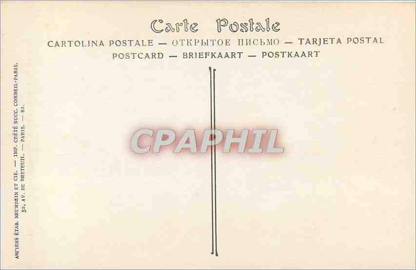 CPA Salons de Paris Andre Morisset  — Verso