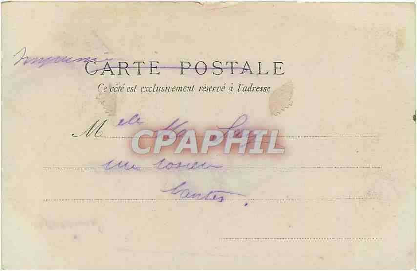 CPA V Roussin Une Neee au Pays de Cornouailles en Bretagne  — Rückseite