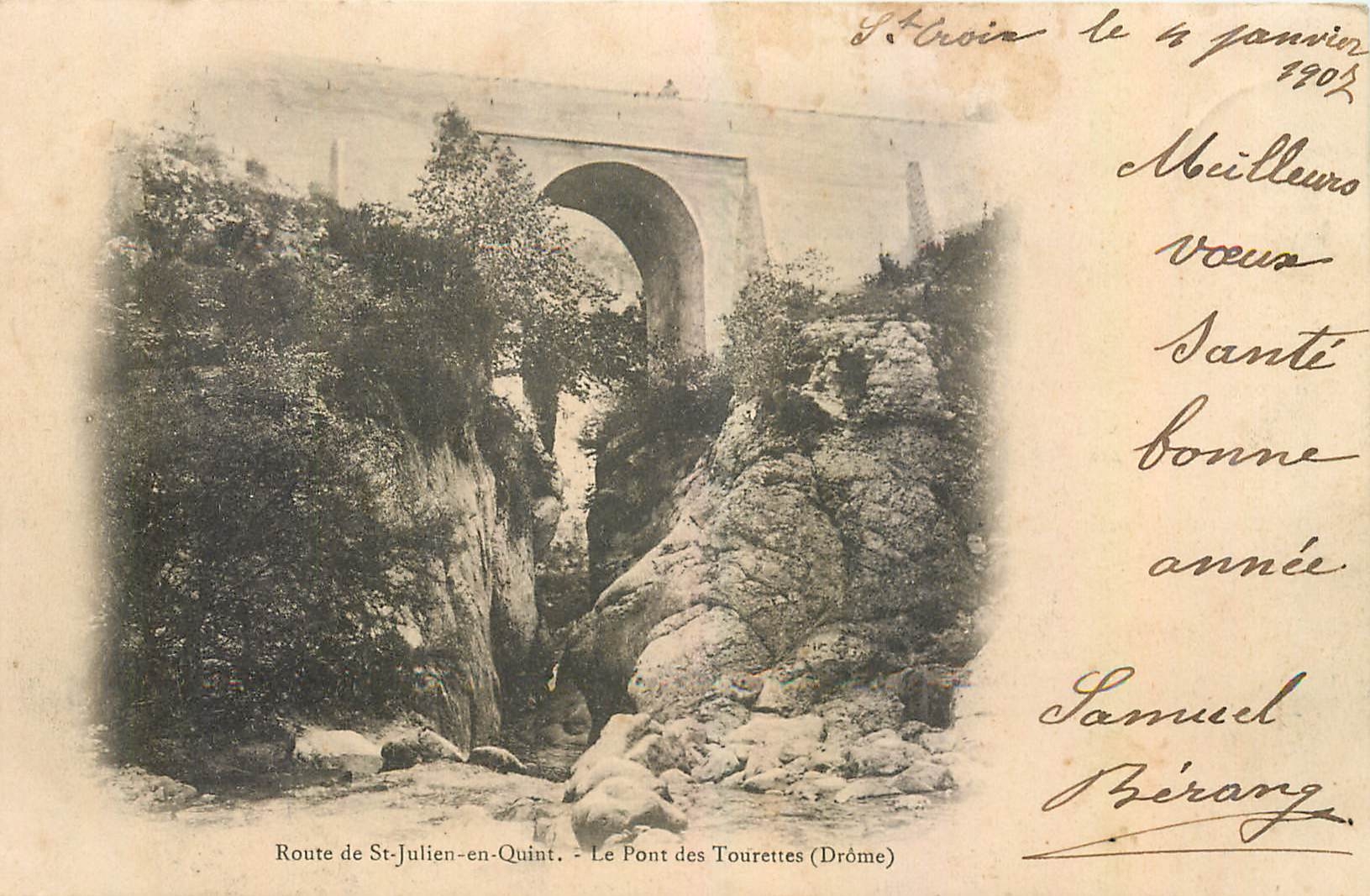 CPA Route de St Julien en Quint Le Pont des Tourettes Drome 