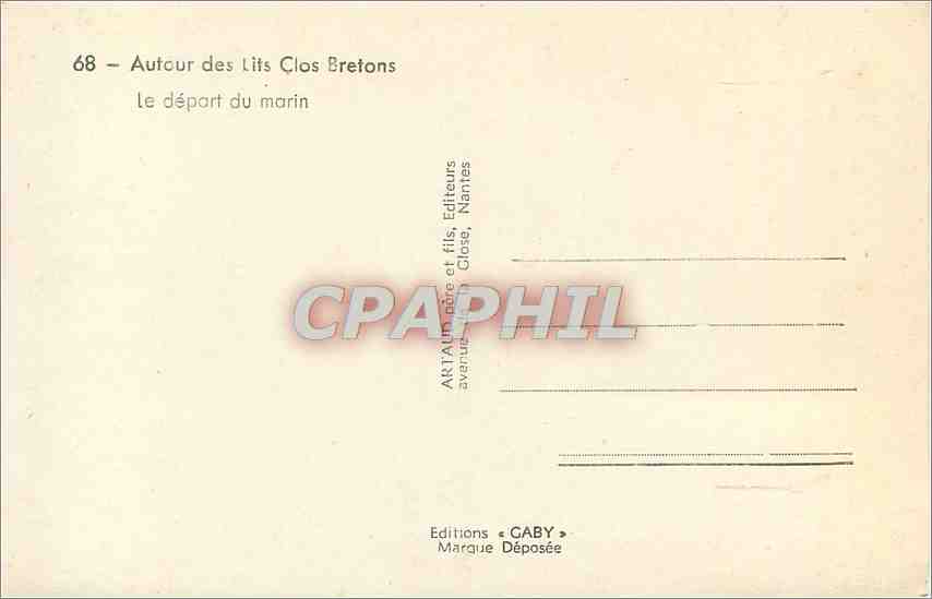 Départ du marin — Autour des Lits Clos Bretons — Saby, n°10 — Reverso