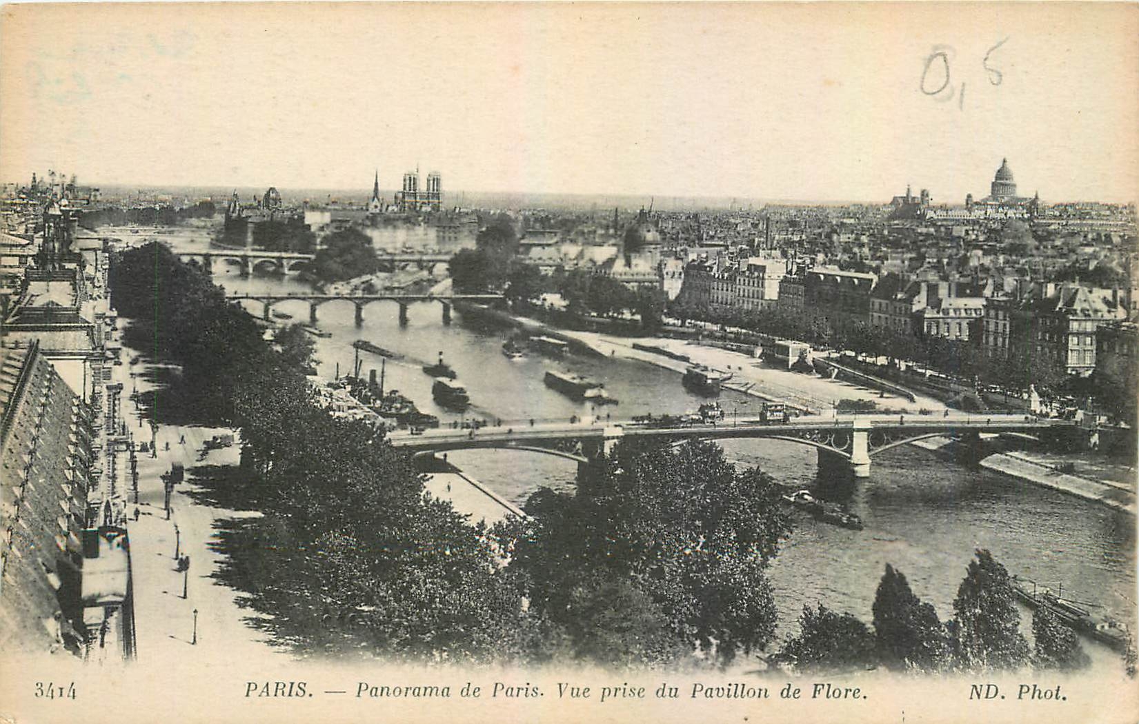 CPA Paris Panorama de Paris Vue prise du Pavillon de Flore 