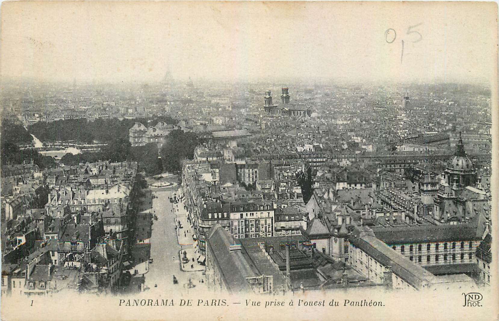 CPA Panorama de Paris Vue prise a l'ouest du Pantheon 