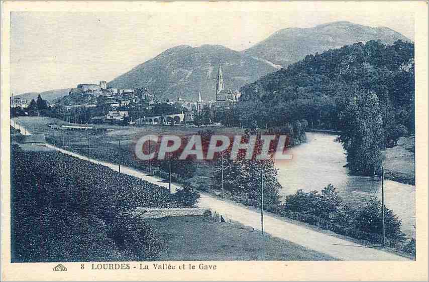 CPA Lourdes La Vallee et le Gave 