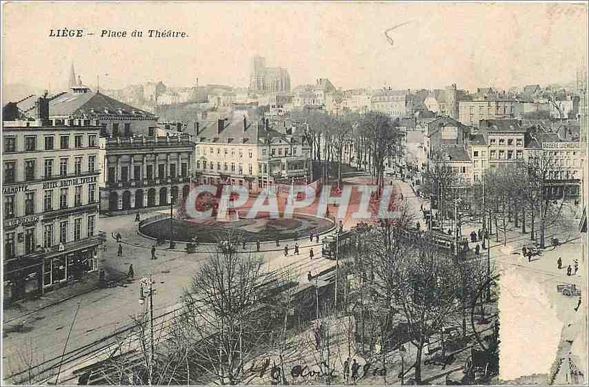 CPA Liege Place du Theatre 