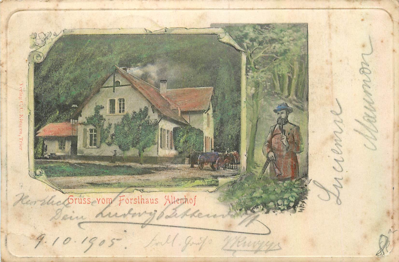 CPA Gruss vom Forsthaus Altenhof 