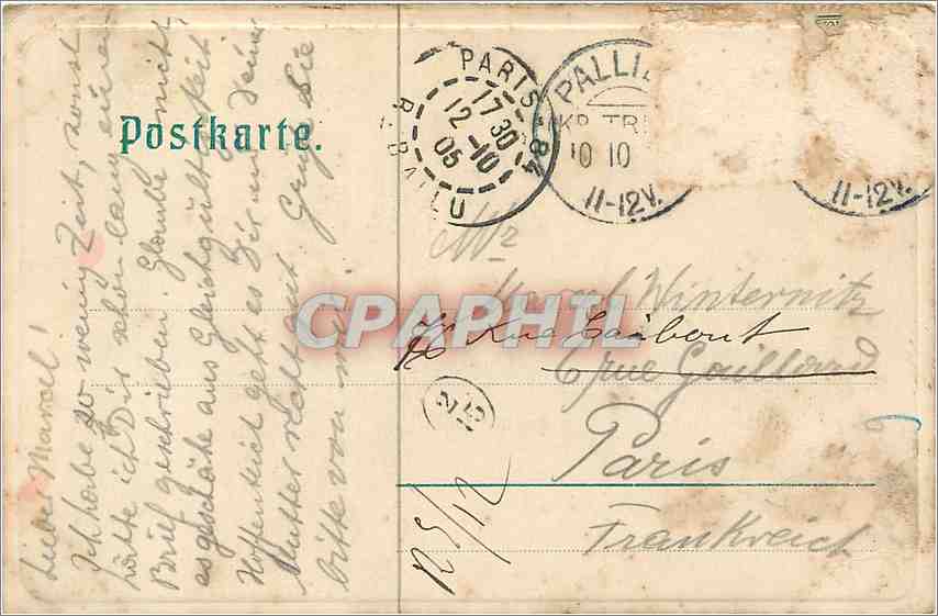CPA Gruss vom Forsthaus Altenhof  — Rückseite