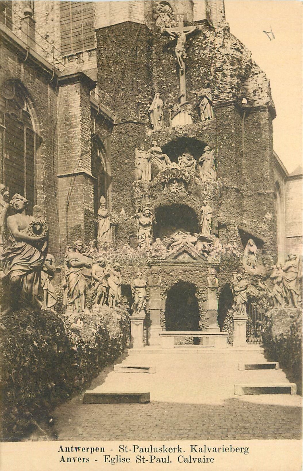 CPA Anvers Eglise St Paul Calvaire 