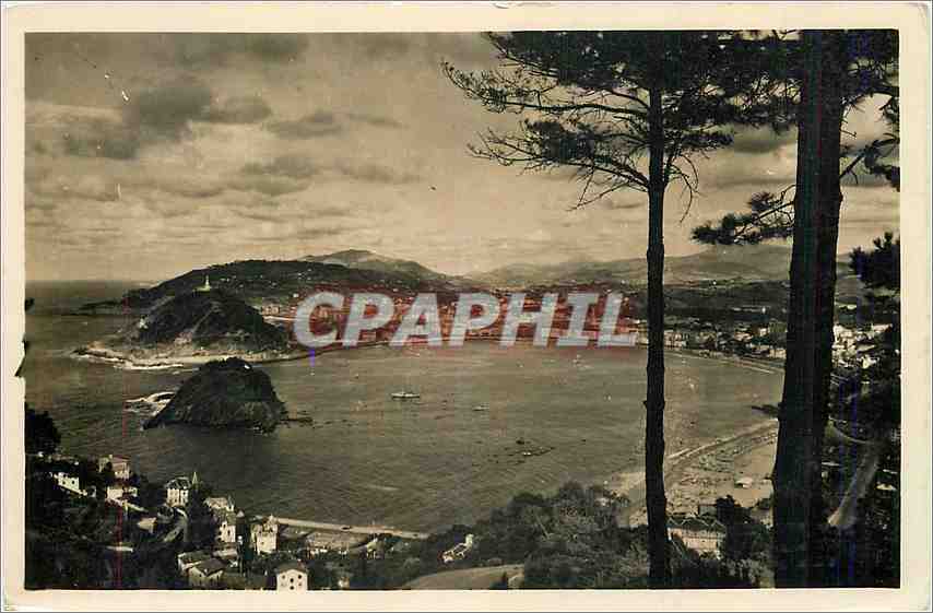 CPA San Sebastian Vista generale depuis le Mont Igueldo 