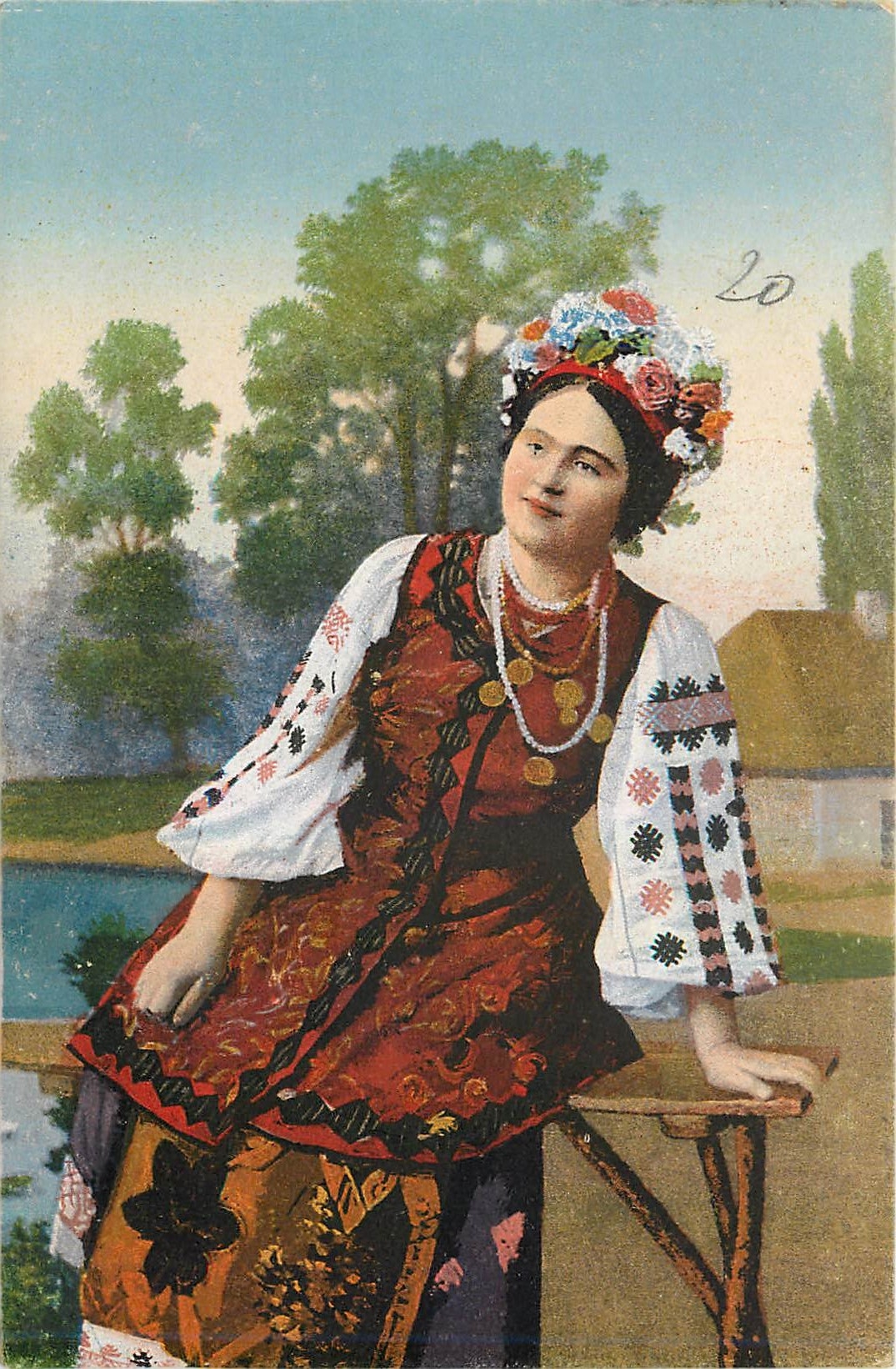 CPA Ukrainische Tyoen und Landschaiten Folklore 