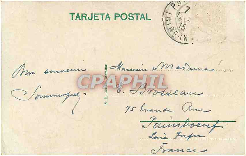 CPA Algeciras Rion de la Miel  — Rückseite