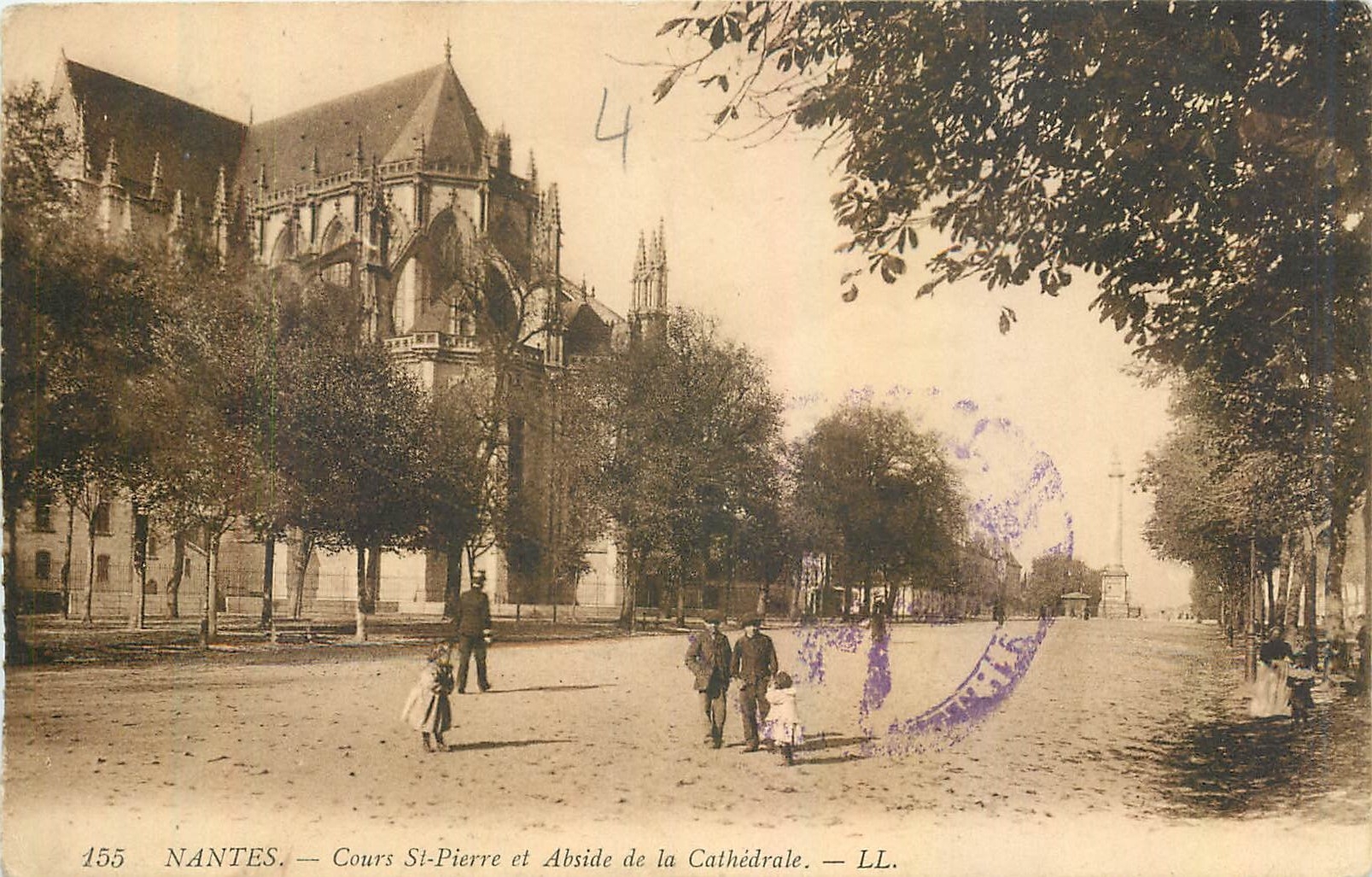 CPA Nantes Cours St Pierre et Abside de la Cathedrale 