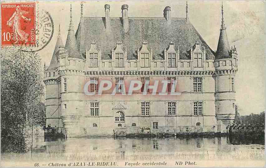 CPA Chateau d'Azay le Rideau Facade occidentale 