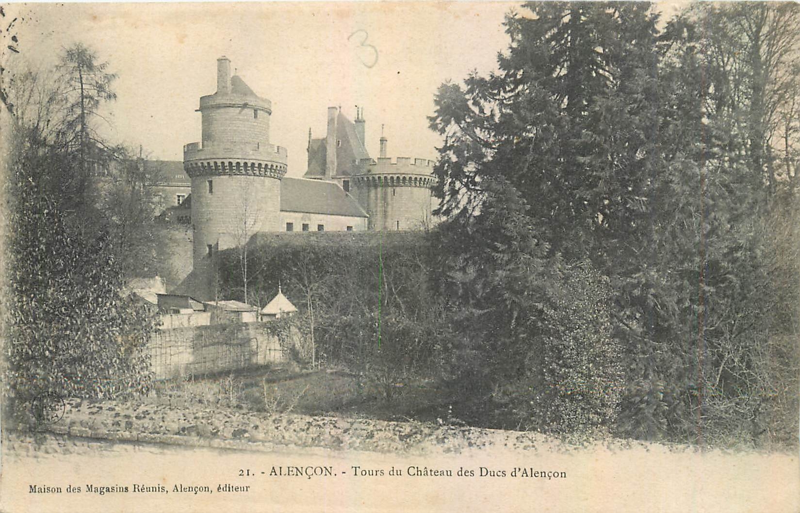 CPA Alencon Tours du Chateau des Ducs d'Alencon 