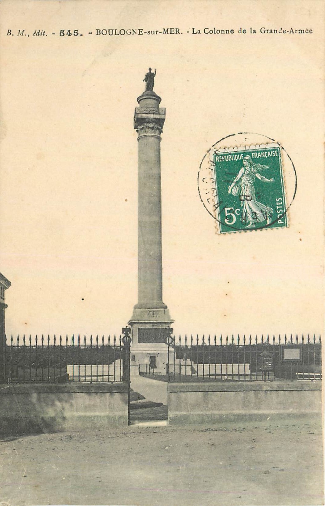CPA Boulogne sur Mer La Colonne de la Grande Armee 