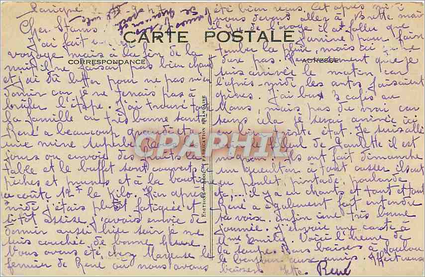 CPA Parigne L'Eveque Sarthe Chateau de la Vaudere  — Rückseite