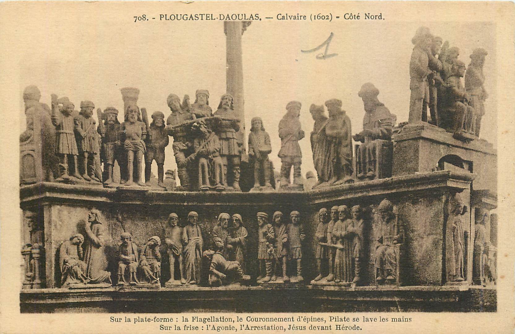 CPA Plougastel Daoulas Calvaire Cote Nord 