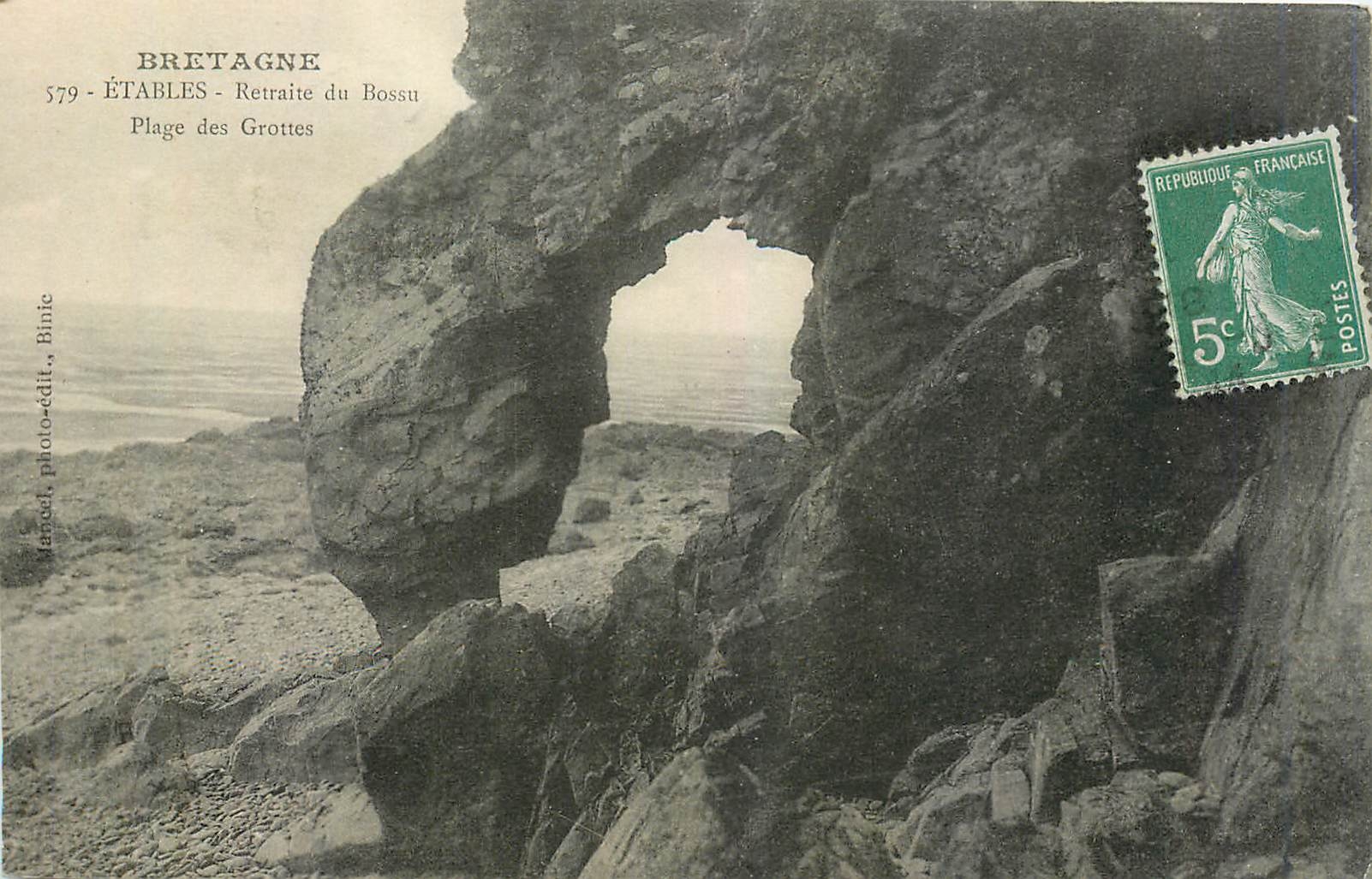 CPA Etables Retraite du Bossu Plage des Grottes 