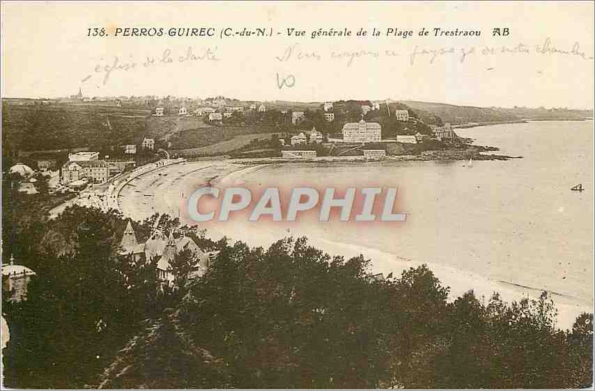 Perros-Guirec (C.-du-N.) — Vue générale de la Plage de Trestraou — Éditeur AB