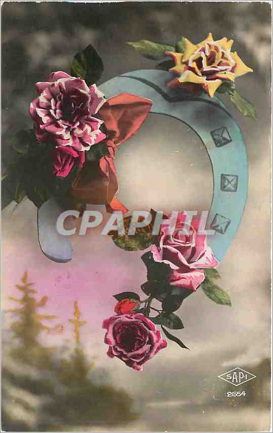 CPA Fleurs Fer a cheval