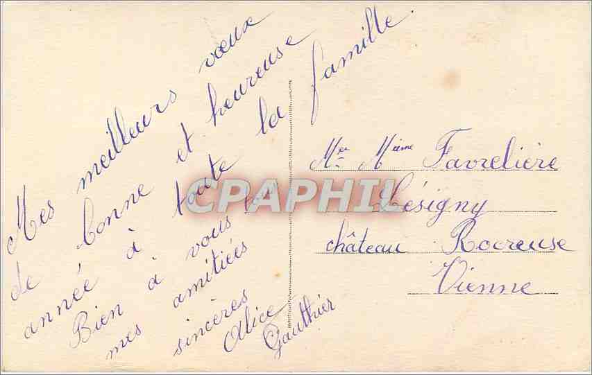 CPA Fleurs Fer a cheval — Back