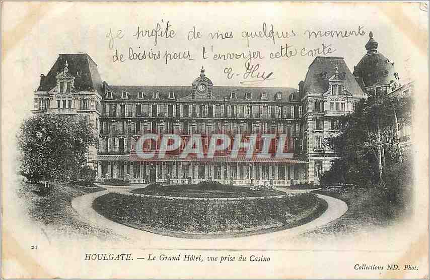 CPA Houlgate Le Grand Hotel vue prise du Casino 