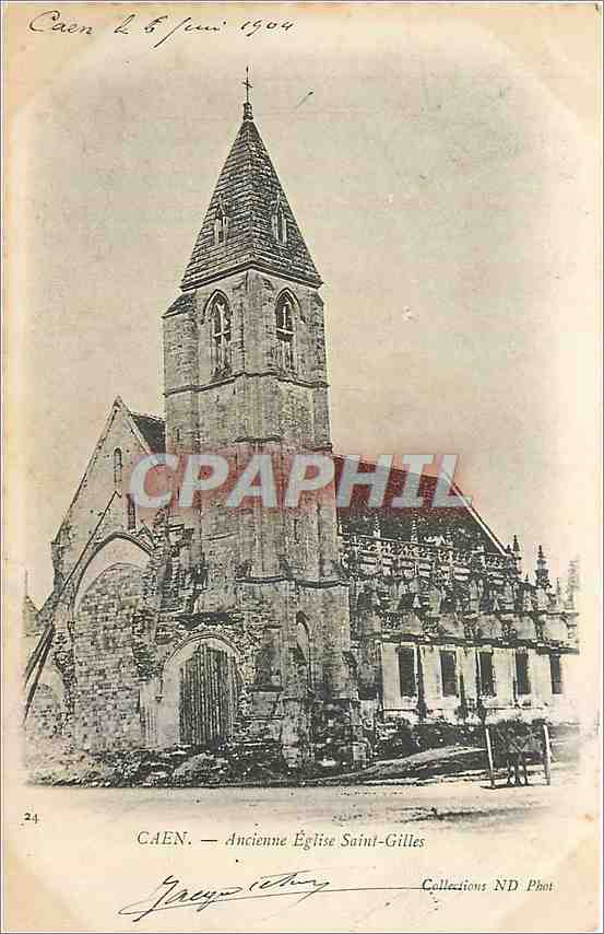 CPA Caen Ancienne Eglise Saint Gilles 