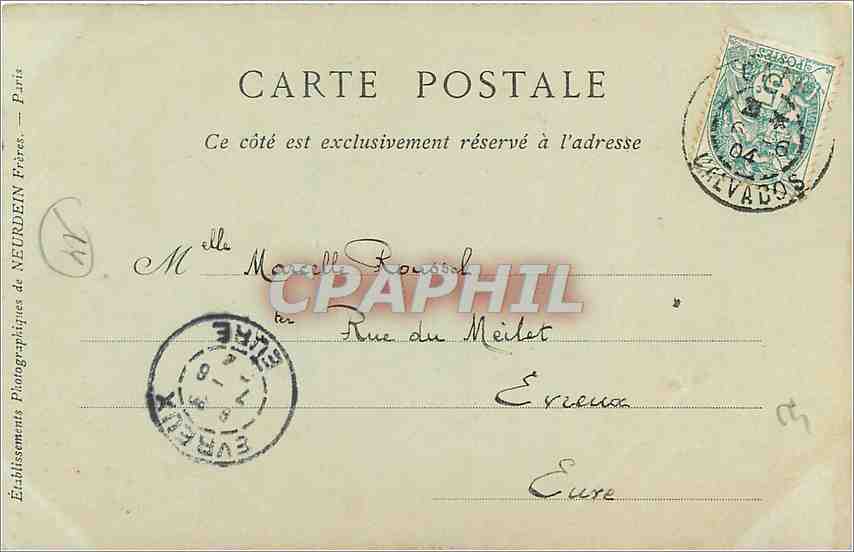 CPA Caen Ancienne Eglise Saint Gilles  — Verso