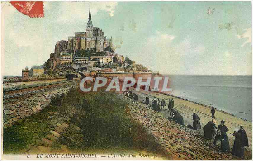 CPA Le Mont Saint Michel L'Arrivee d'un Pelerinage 